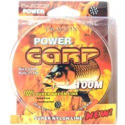 Рибальська волосінь мультиколор, DrAGON Power Carp, довжина 100м, перетин 0,45мм